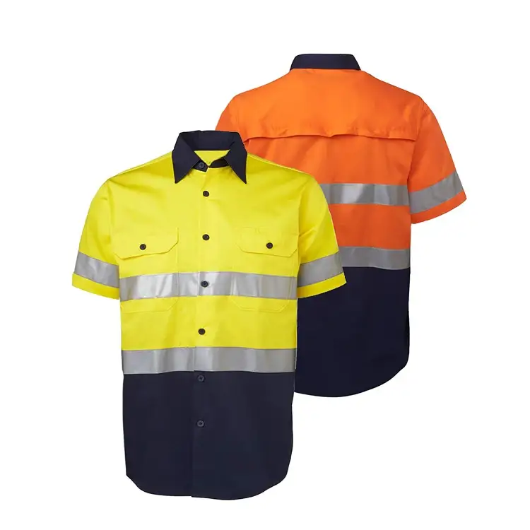 Chemises de sécurité réfléchissantes en gros | 100 % polyester pour la construction 1