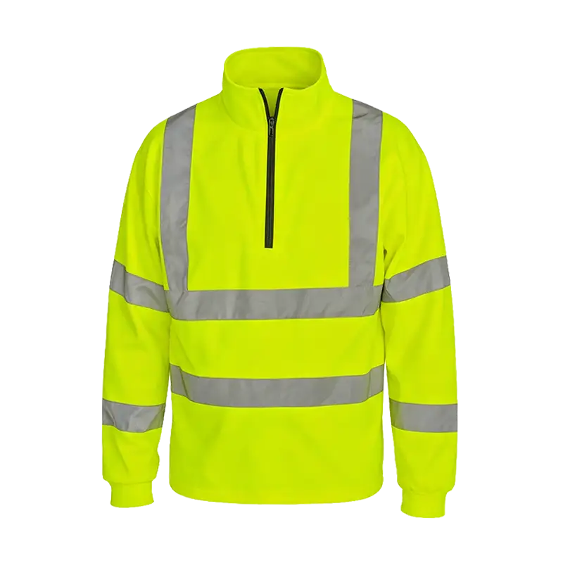 Sweat-shirts de sécurité à manches longues haute visibilité personnalisables pour les travaux routiers 1