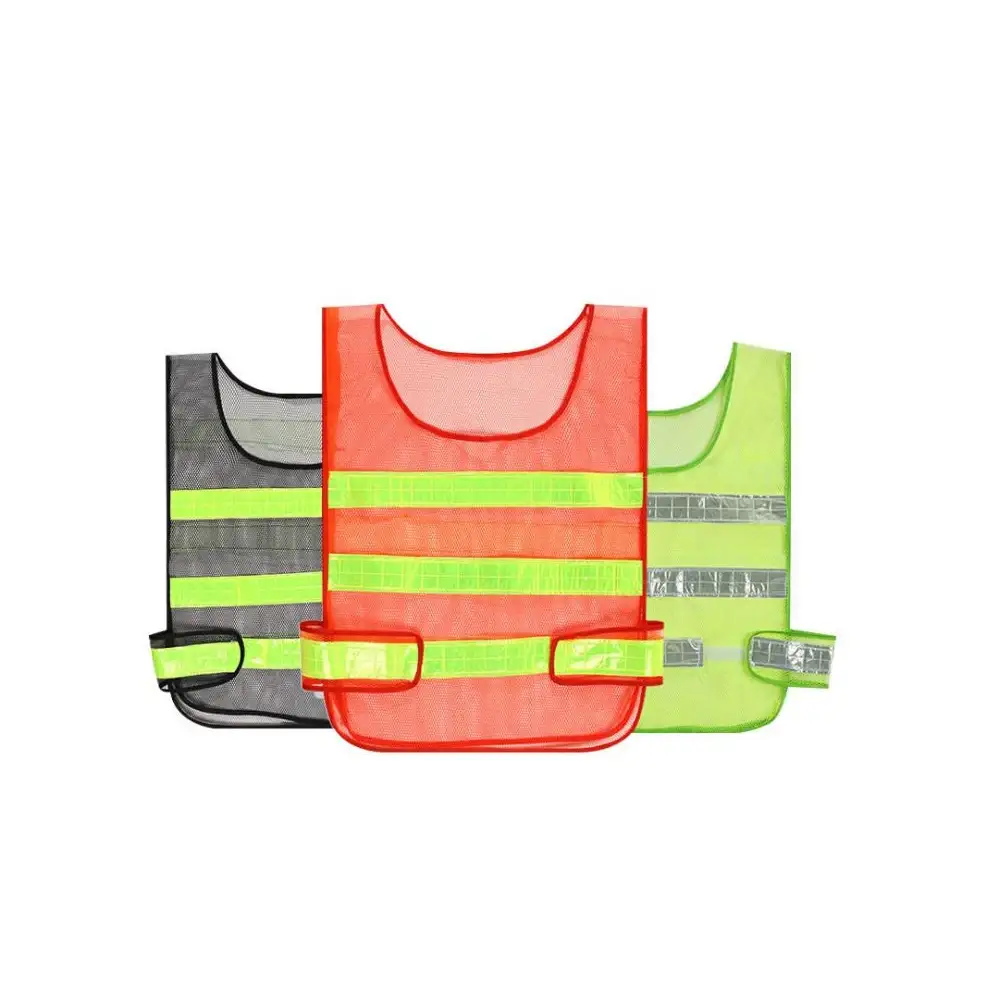 Personal Safety Reflective Safety Vest with Stripes Construction High-Visibility Reflective Workwear 1